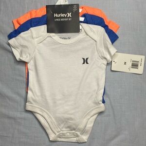 Hurley 3Mo Baby One Piece Suits(3pc)